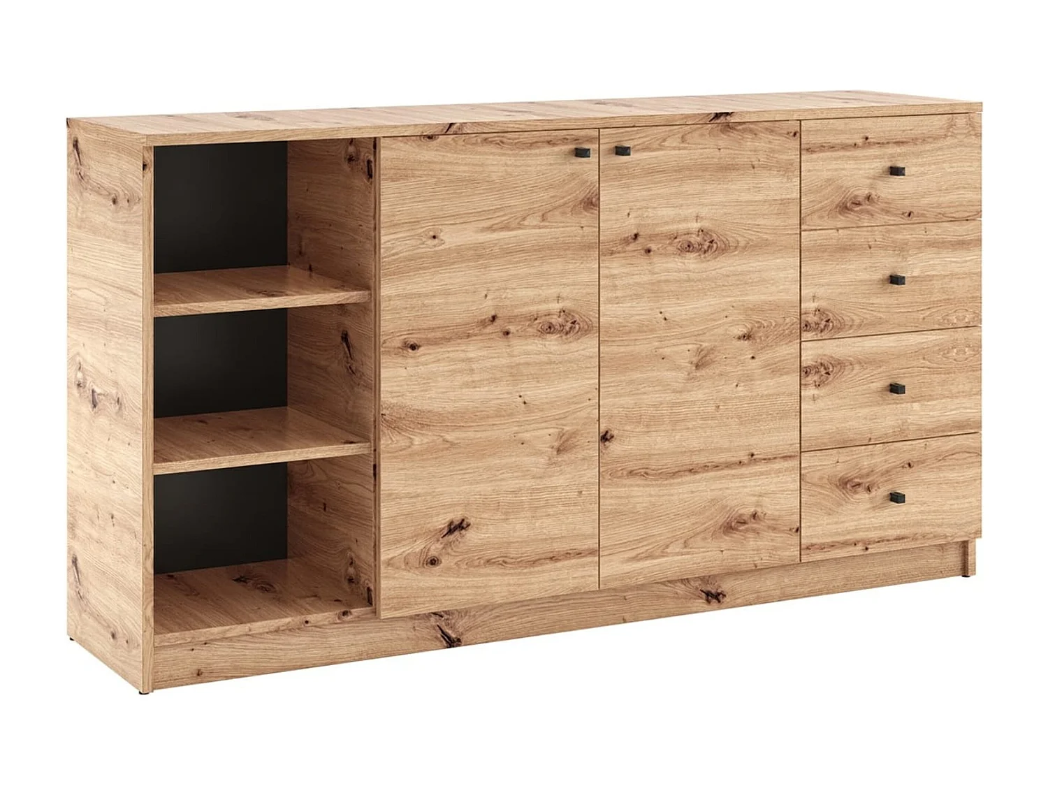 Sideboard Evy Premium/Ante a battente/braun