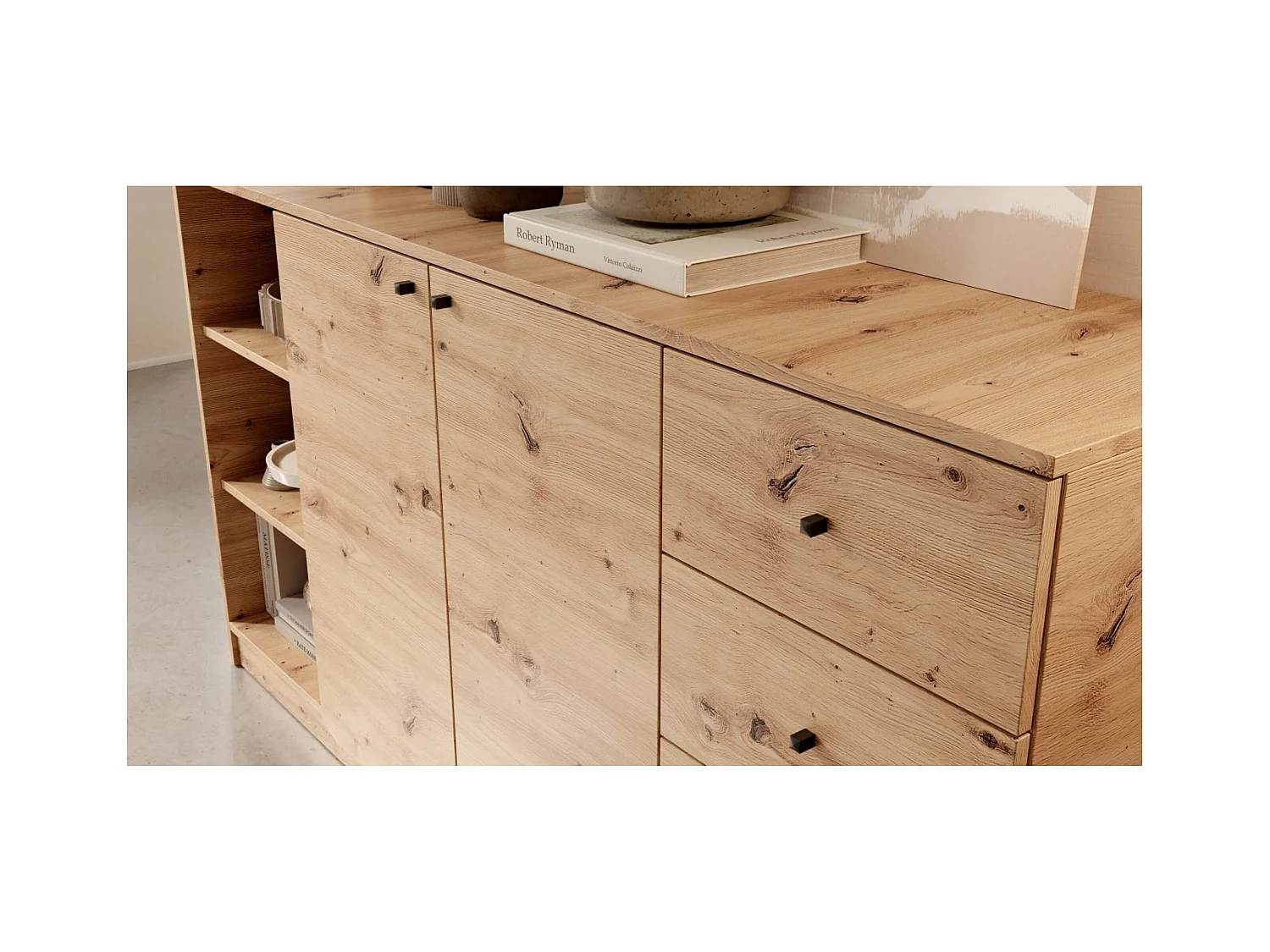 Sideboard Evy Premium/Ante a battente/braun