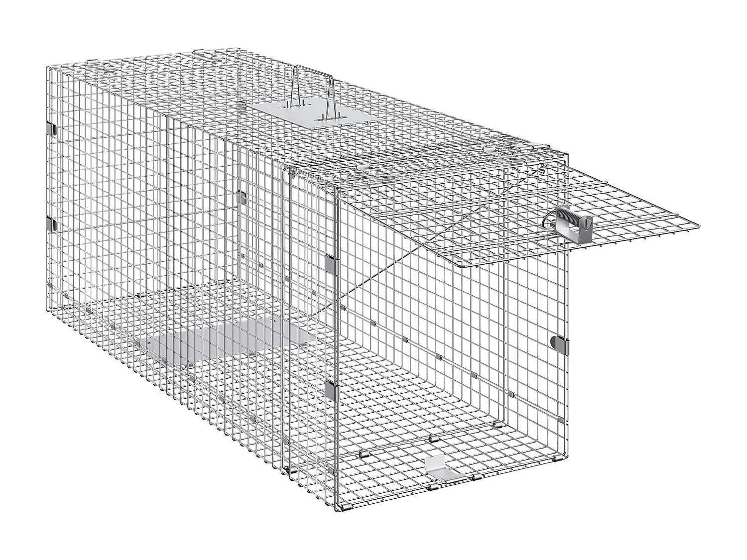 Piège à Cage pour Animaux Vivants SucceBuy 1067 x 406 x 457 mm Sans Cruauté pour Chats, écureuils