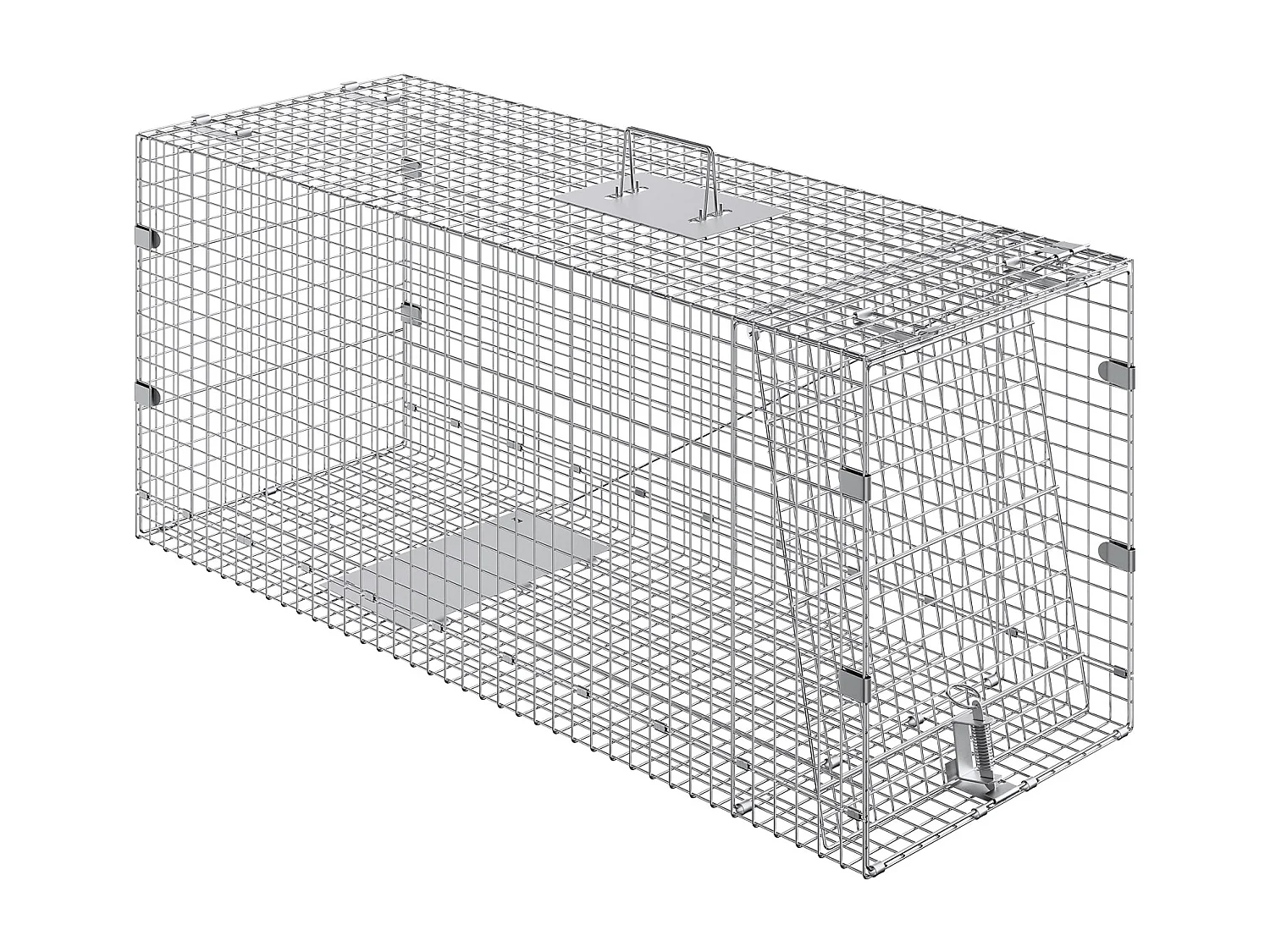 Piège à Cage pour Animaux Vivants SucceBuy 1067 x 406 x 457 mm Sans Cruauté pour Chats, écureuils