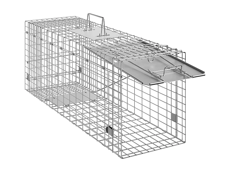 Piège à Cage pour Animaux Vivants SucceBuy 785 × 254 × 305 mm pour Chats, écureuils et Souris