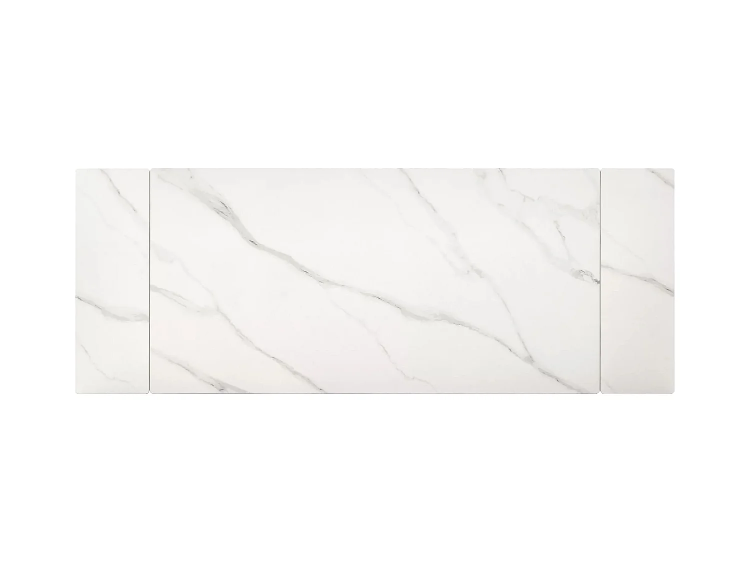 Table à manger Imperia (90x160-220)/Extensible/Céramique et métal/Blanc&Noir