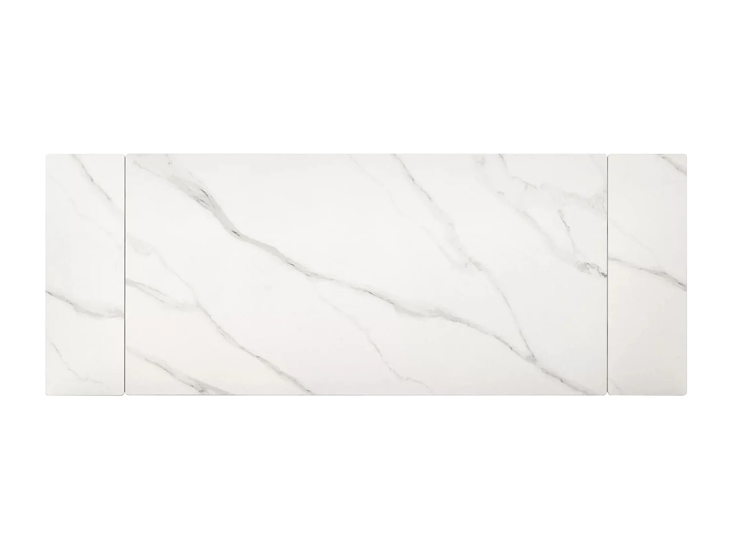 Table à manger Imperia (90x160-220)/Extensible/Céramique et métal/Blanc&Noir