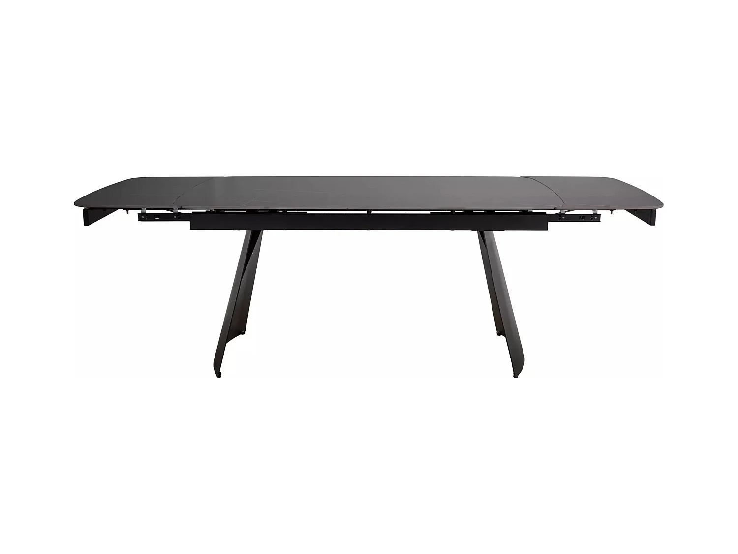 Table de salle à manger Bacardi 90x160-240/Céramique et métal/Extensible/Noire