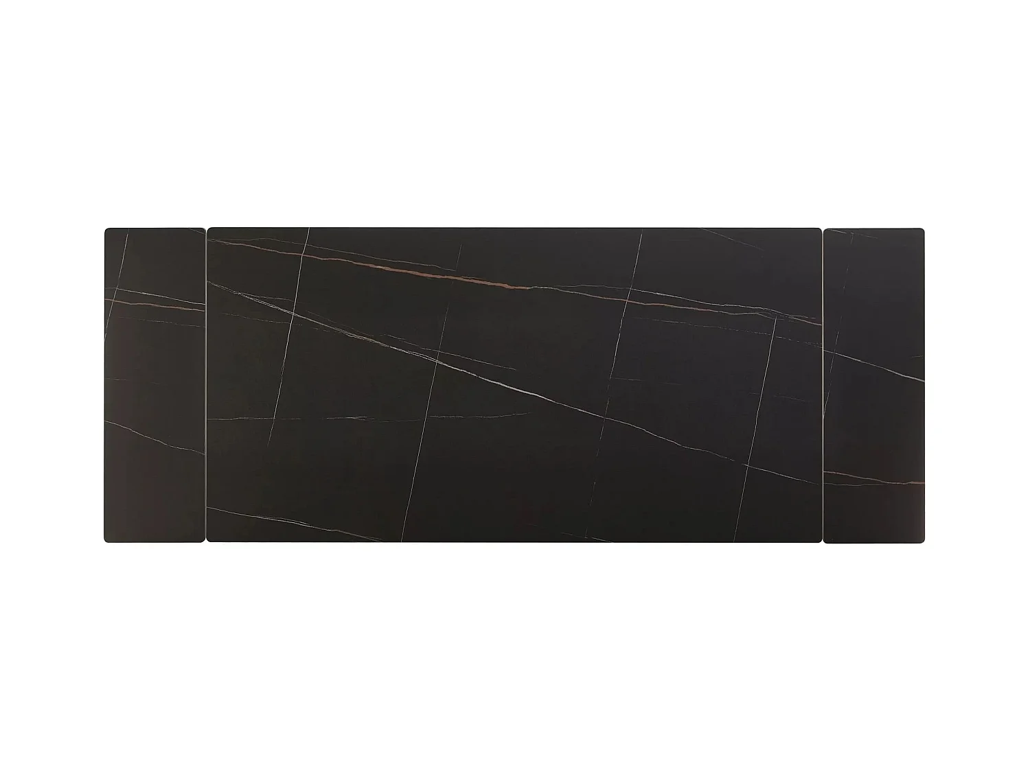 Table à manger Imperia (90x180-240)/Extensible/Céramique et métal/Noir