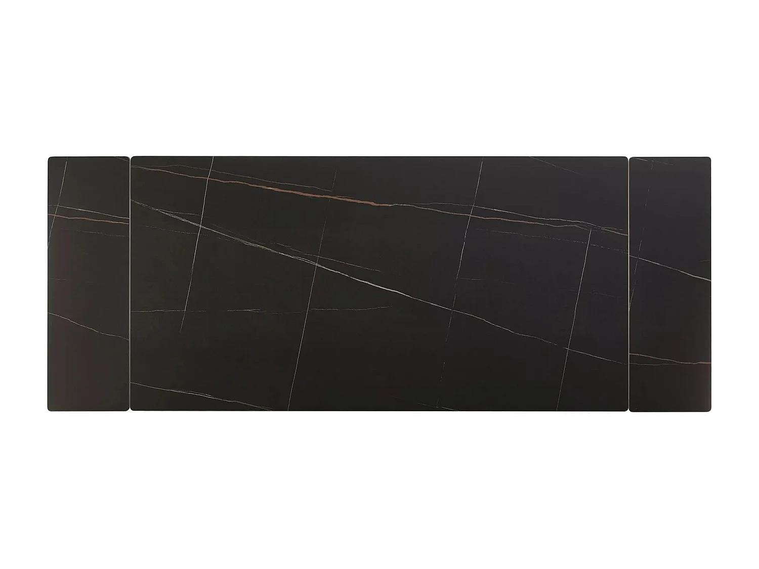 Table à manger Imperia (90x180-240)/Extensible/Céramique et métal/Noir