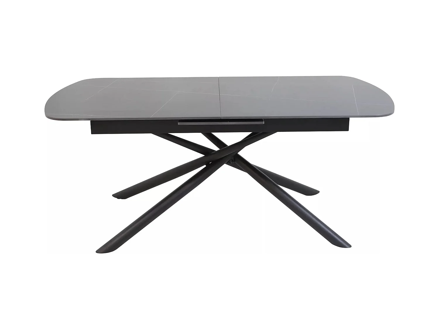 Esstisch Vector (90x180-220)/Erweiterbar/Keramik/Schwarz