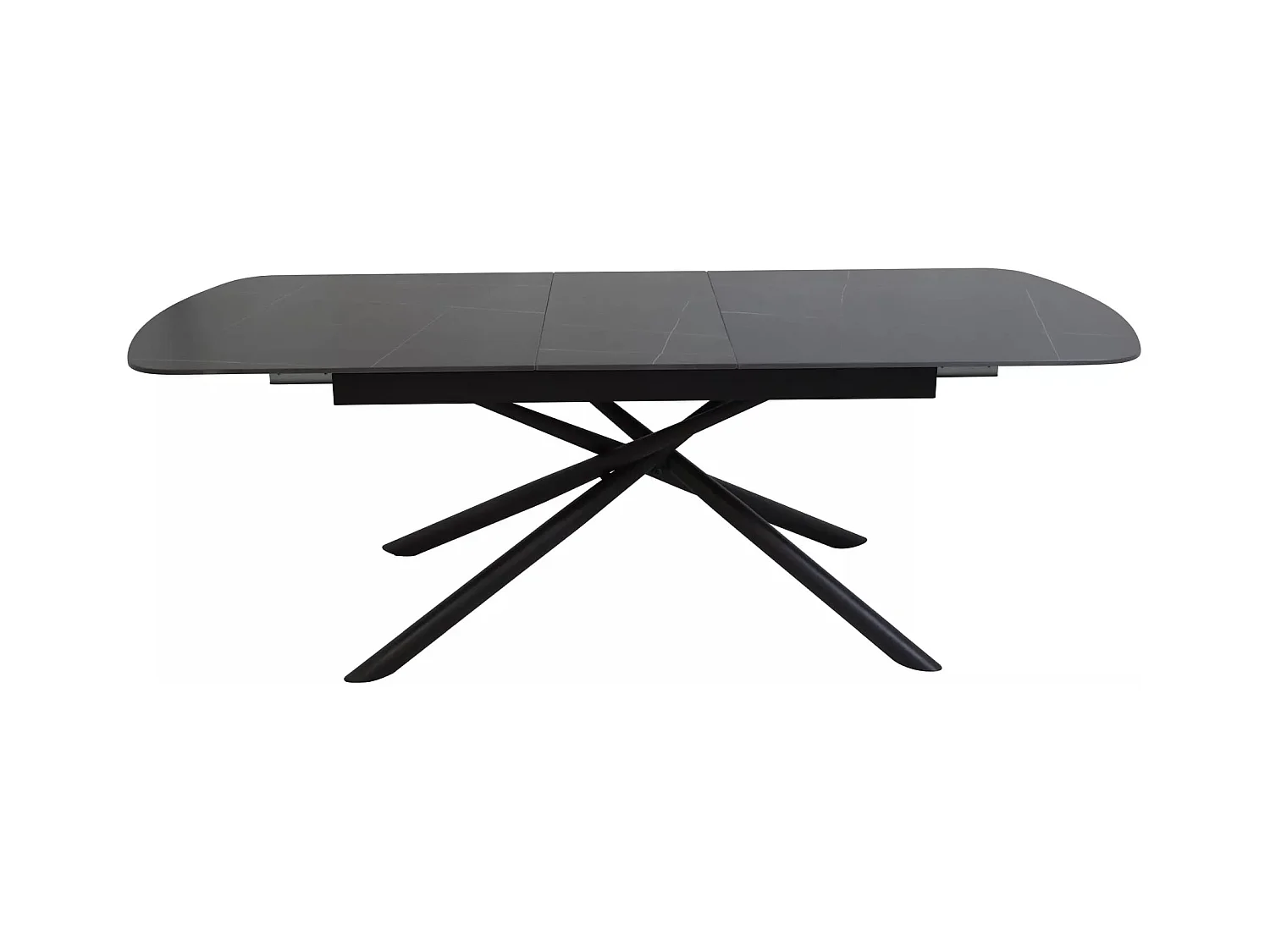 Esstisch Vector (90x180-220)/Erweiterbar/Keramik/Schwarz