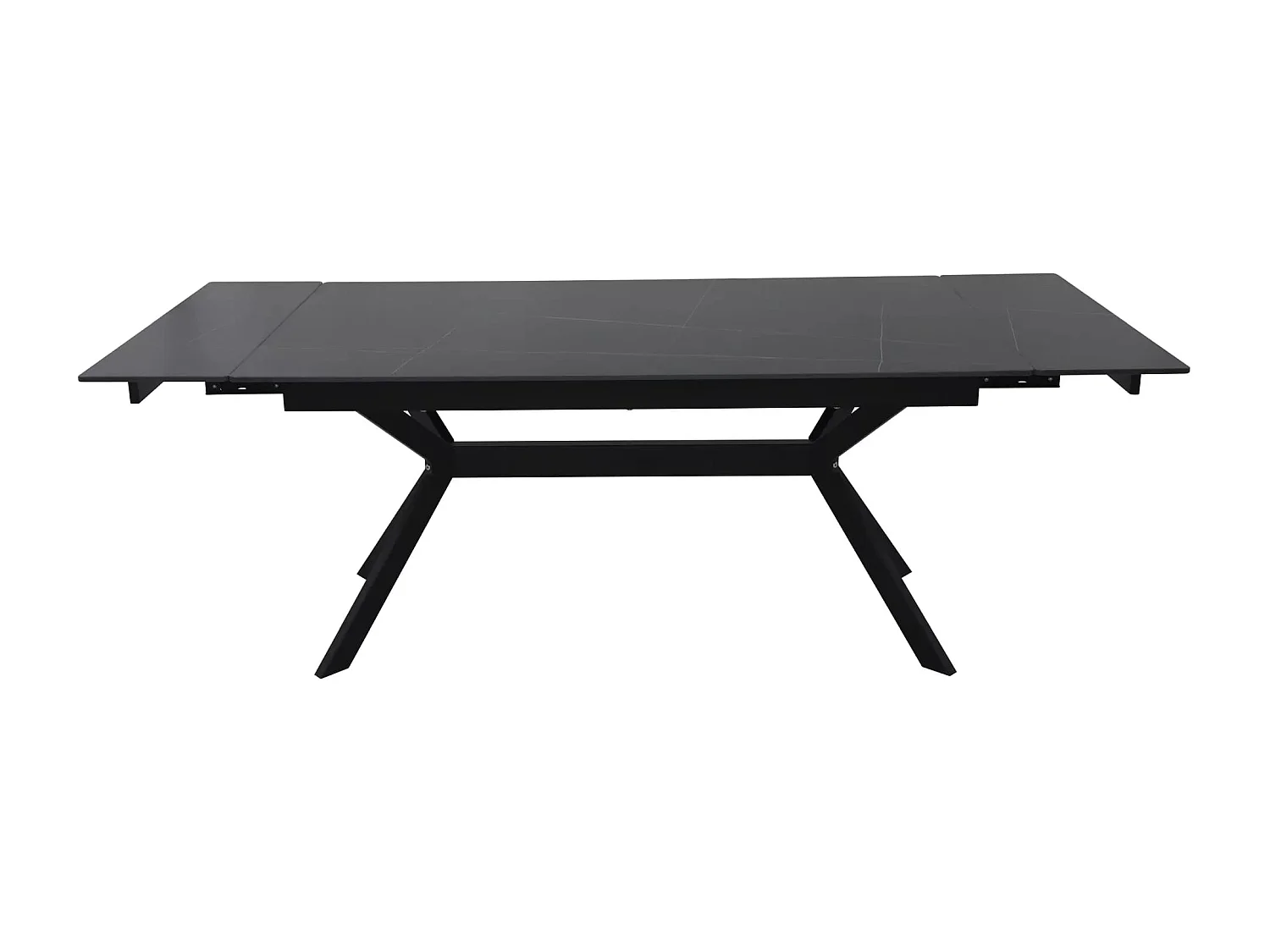 Tavolo da pranzo Imperia (90x160-220)/Allungabile/Ceramica e metallo/Nero