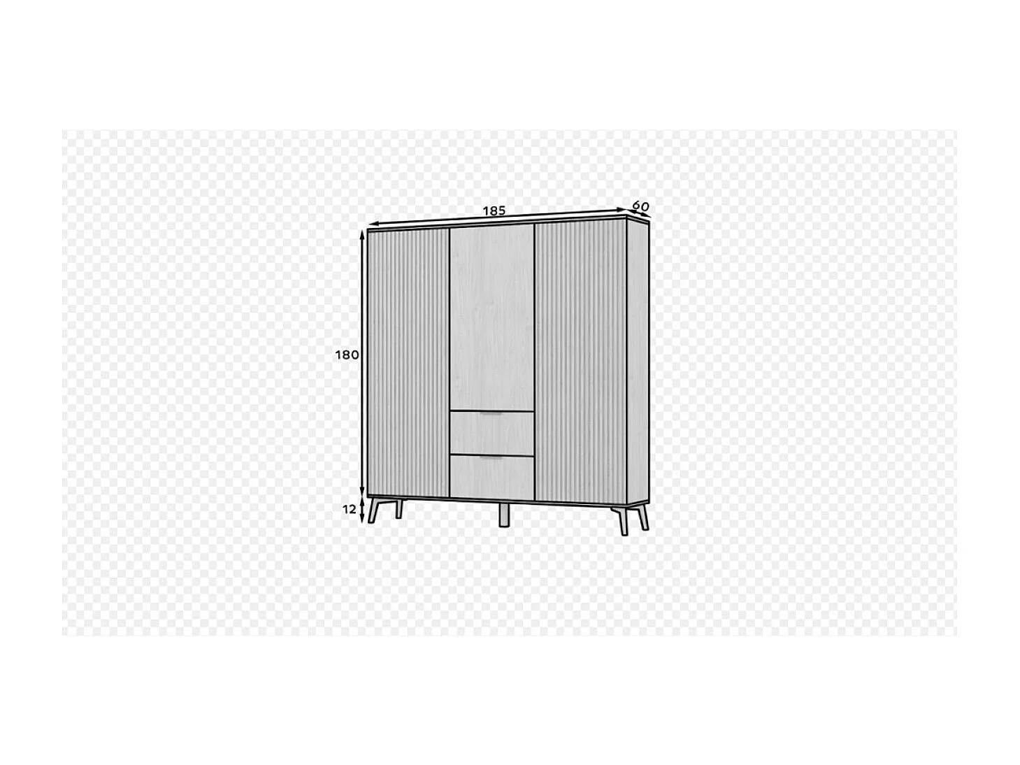 Armoire Seewen/portes battantes/panneau de meuble/Artisan