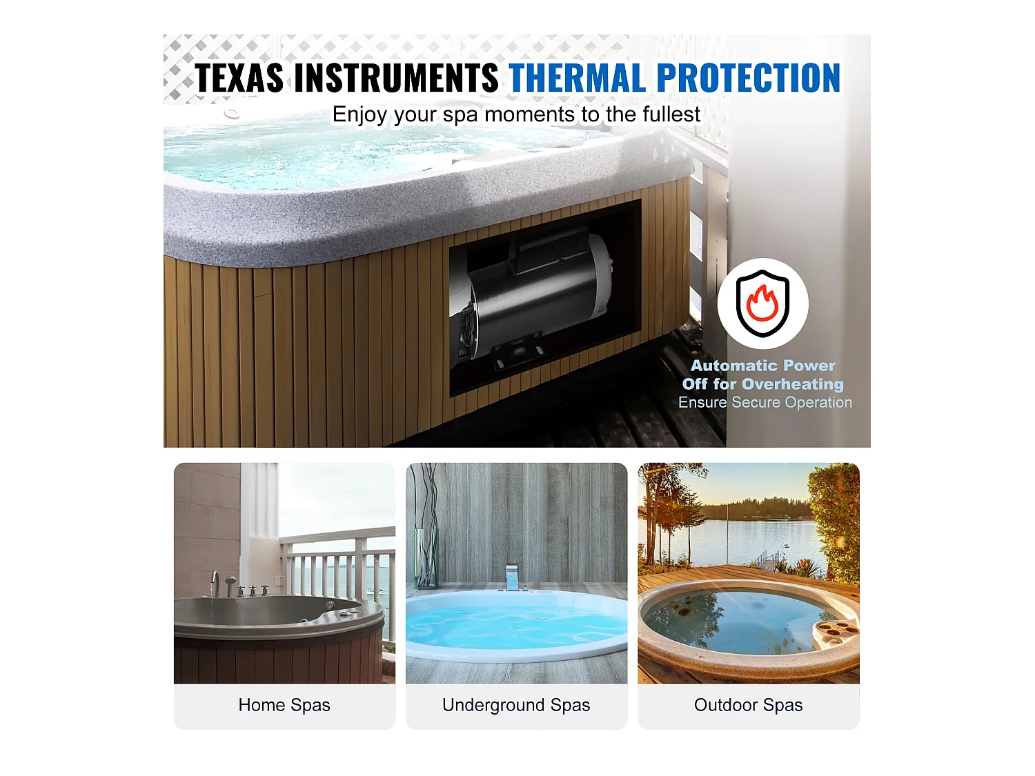 Pompe de Spa SucceBuy à 2 Vitesses Pompe de Spa 56 Cadres 1600 W / 39 m³/h ou 400 W / 19 m³/h