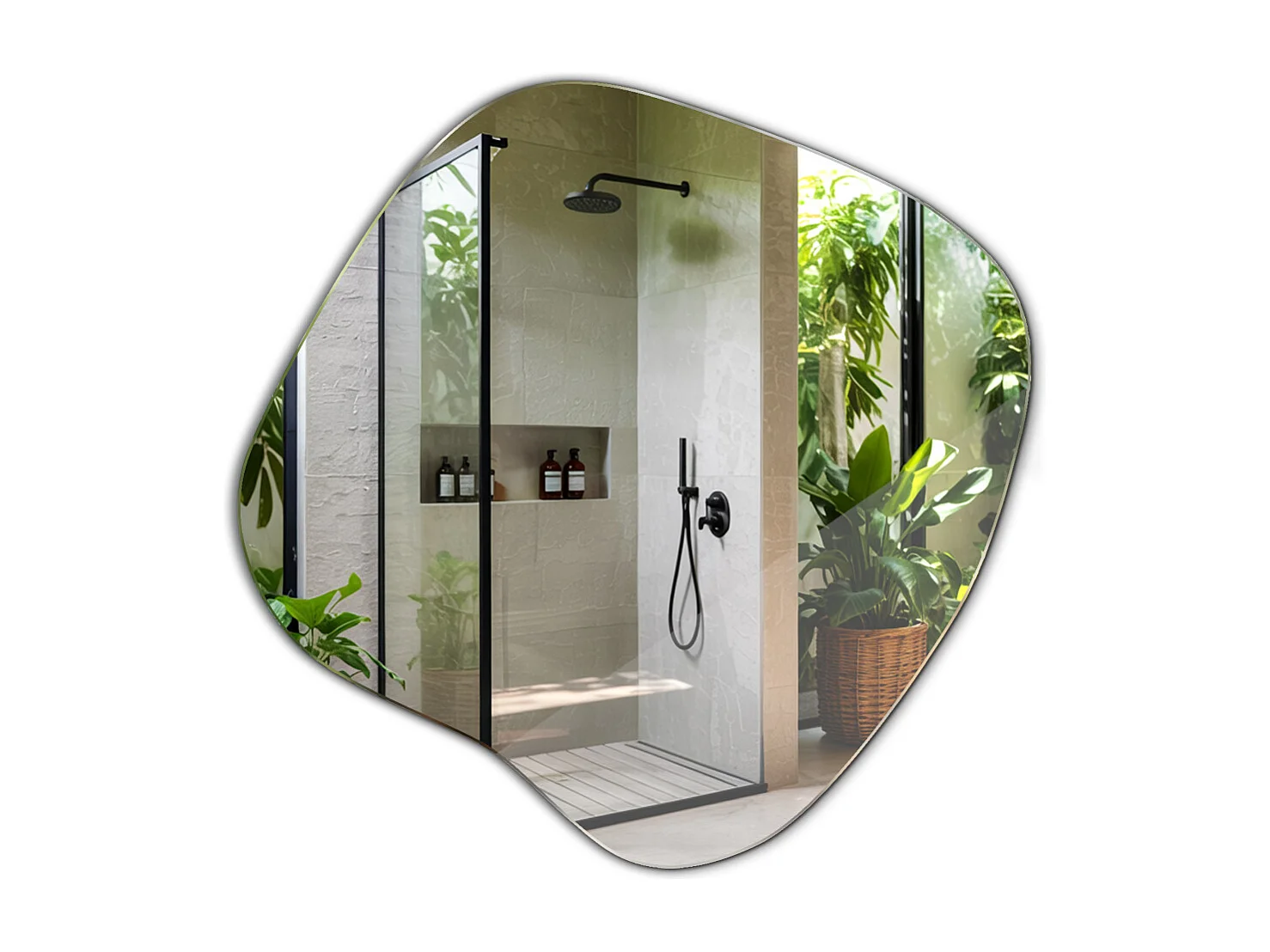 Unregelmäßiger dekorativer Spiegel - 48,3x47,9 - Tulup - Ein Spiegel in Form eines Flecks