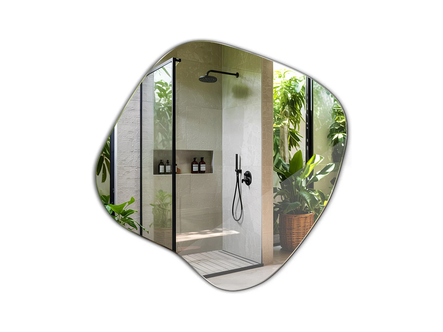 Miroir décoratif irrégulier - 77x76,6 - Tulup - Un miroir en forme de tache