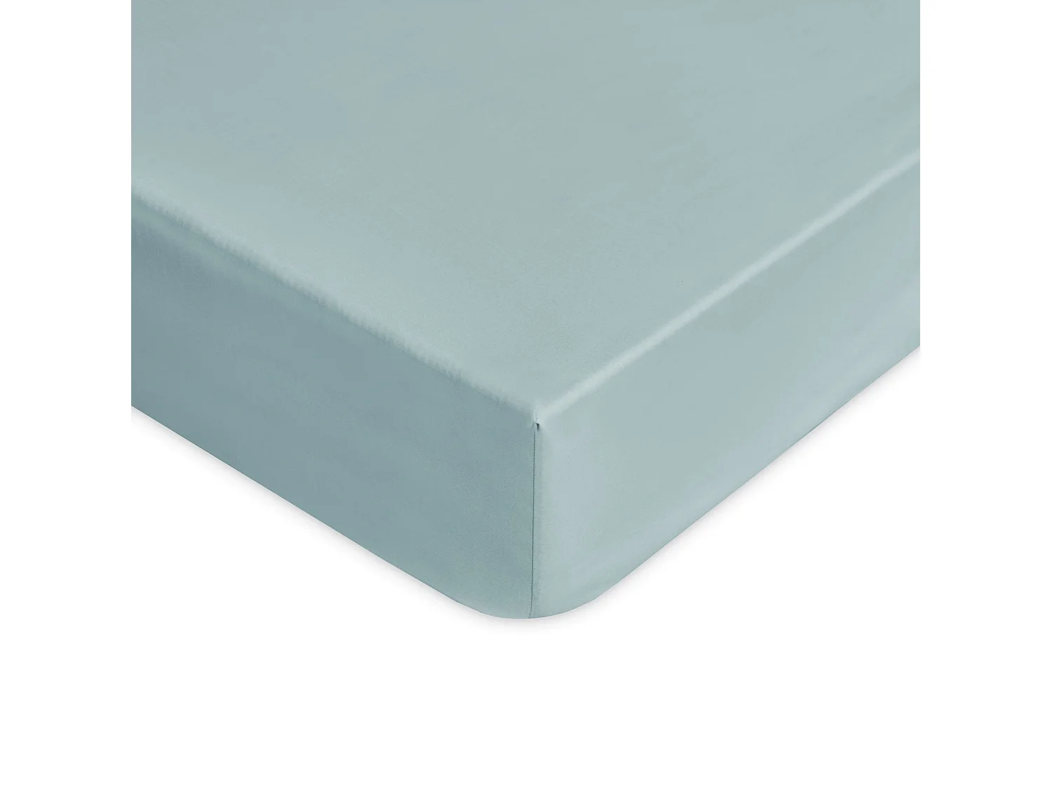 Lenzuolo sotto con angoli in puro cotone azzurro chiaro (140x200cm)