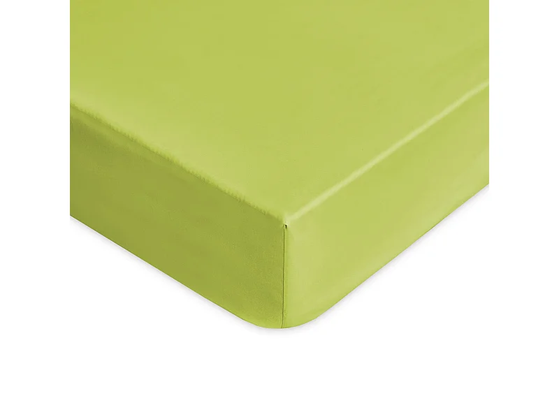 Lenzuolo sotto con angoli in puro cotone verde (180x200cm)