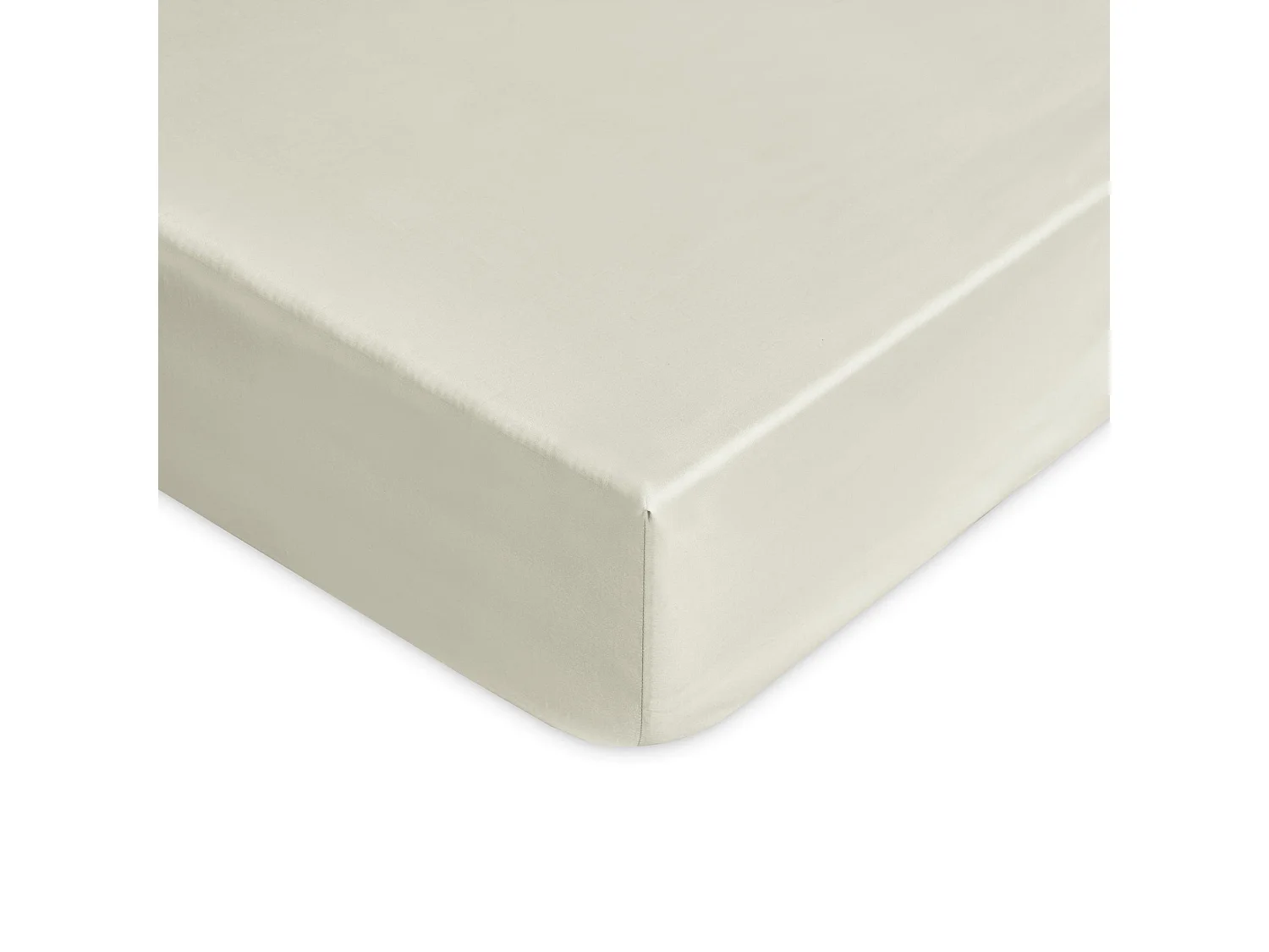 Lenzuolo sotto con angoli in puro cotone grigio chiaro (140x200cm)