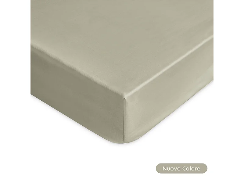 Lenzuolo sotto con angoli in puro cotone dolomia (90x200cm)