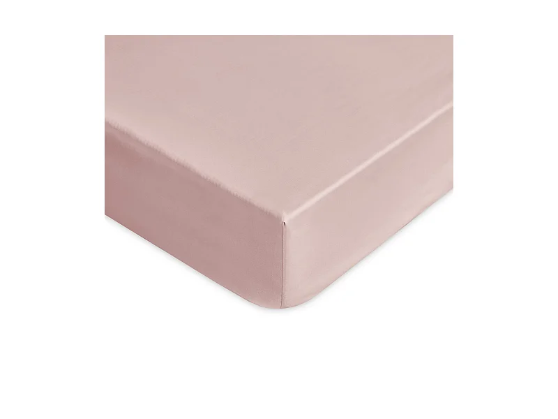 Lenzuolo sotto con angoli in puro cotone rosa incenso (120x200cm)