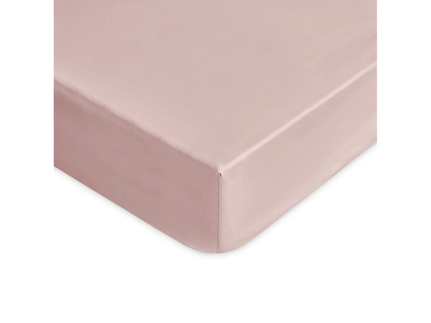 Lenzuolo sotto con angoli in puro cotone rosa incenso (120x200cm)