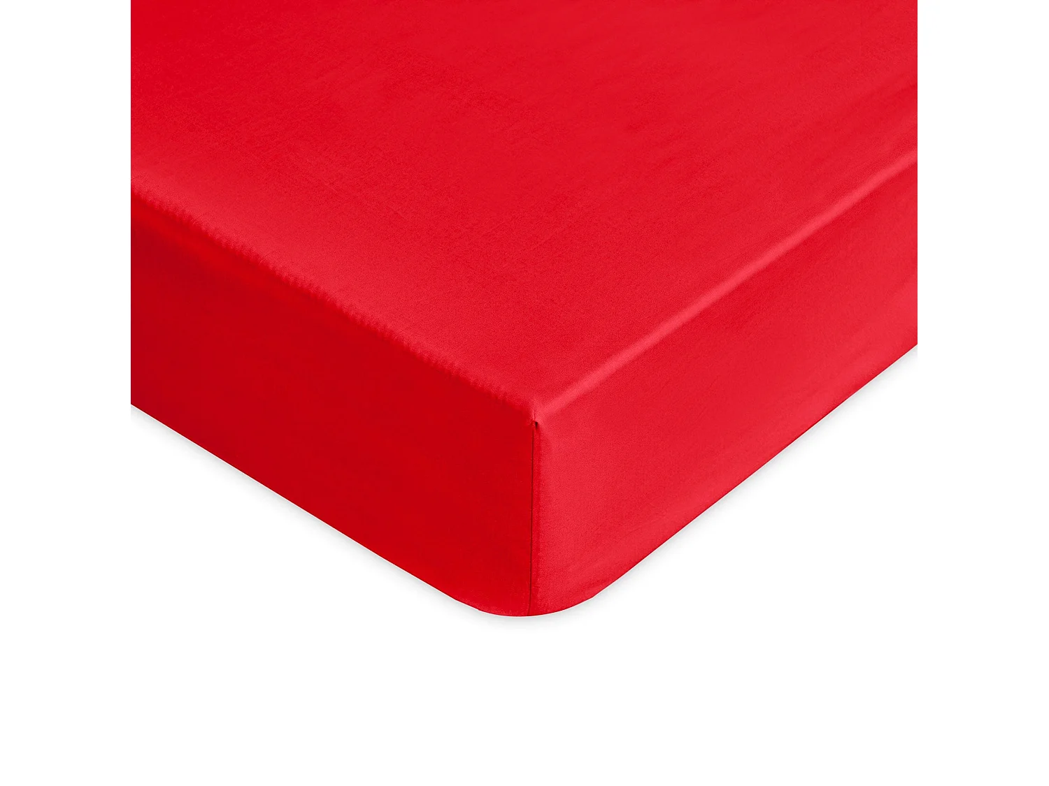 Lenzuolo sotto con angoli in puro cotone rosso (120x200cm)