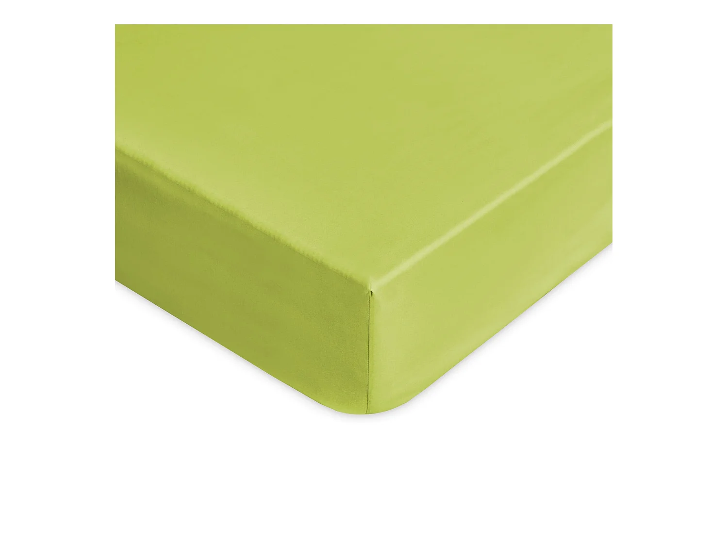 Lenzuolo sotto con angoli in puro cotone verde (120x200cm)