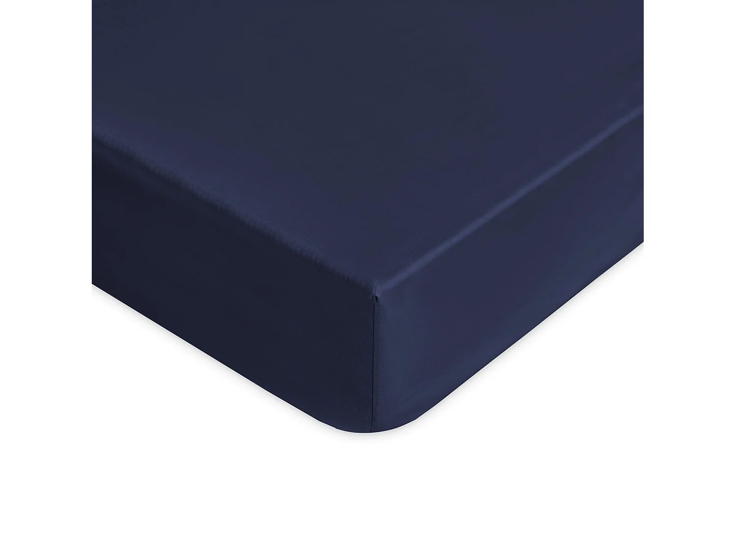 Lenzuolo sotto con angoli in puro cotone blu navy (90x200cm)