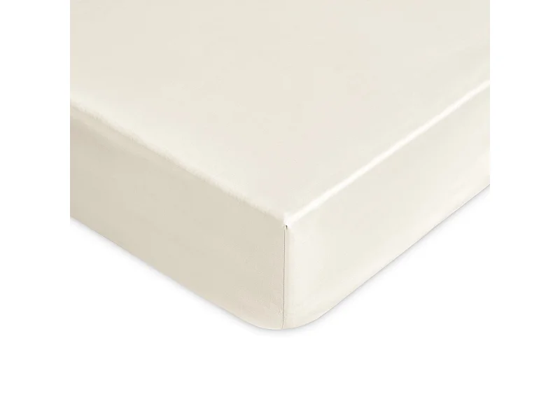 Lenzuolo sotto con angoli in puro cotone avorio (140x200cm)
