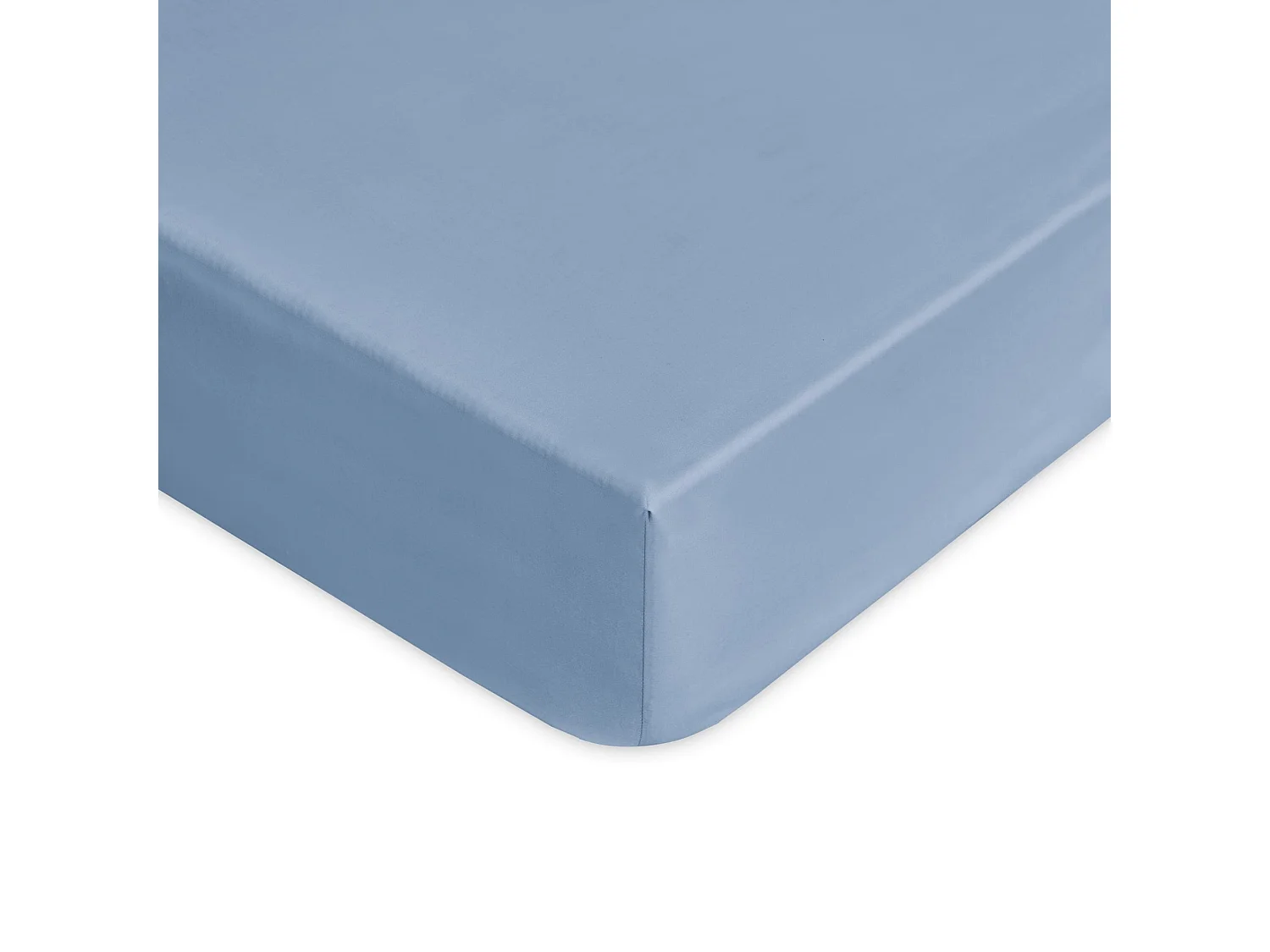 Lenzuolo sotto con angoli in puro cotone azzurro (120x200cm)