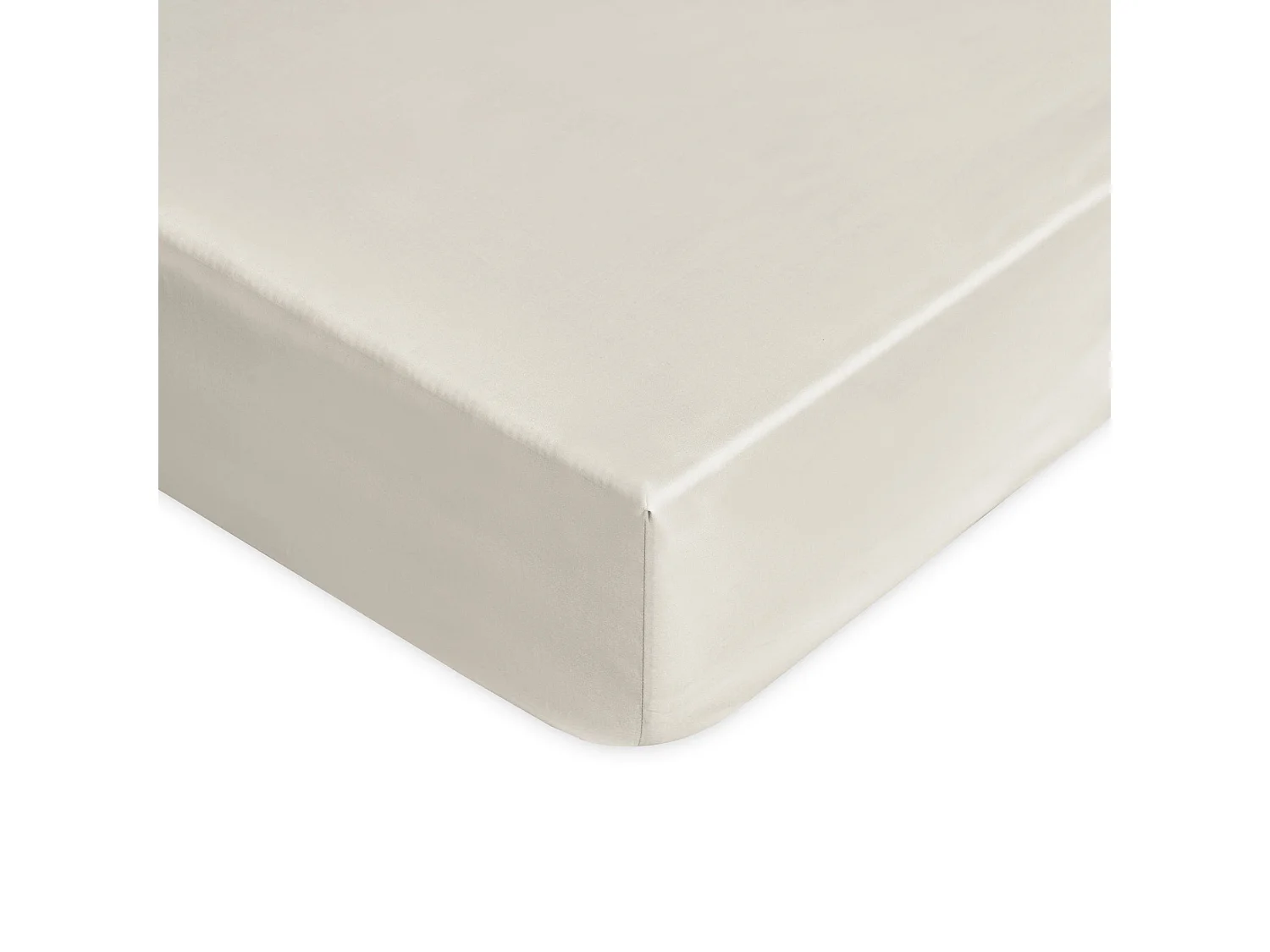 Lenzuolo sotto con angoli in percalle di cotone grigio chiaro (160x200cm)