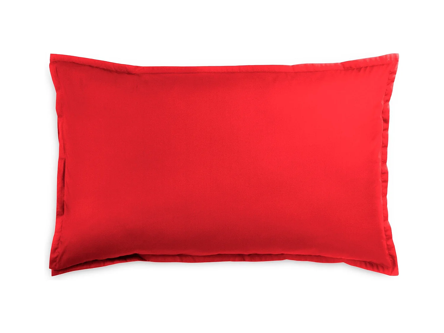 Federa in percalle di cotone tinta unita rosso (50x80cm)