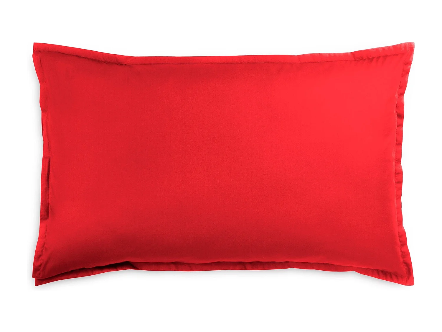 Federa in percalle di cotone tinta unita rosso (50x80cm)