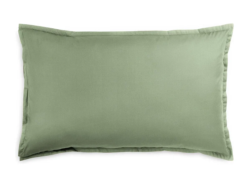 Federa in raso di cotone tinta unita verde salvia (50x80cm)
