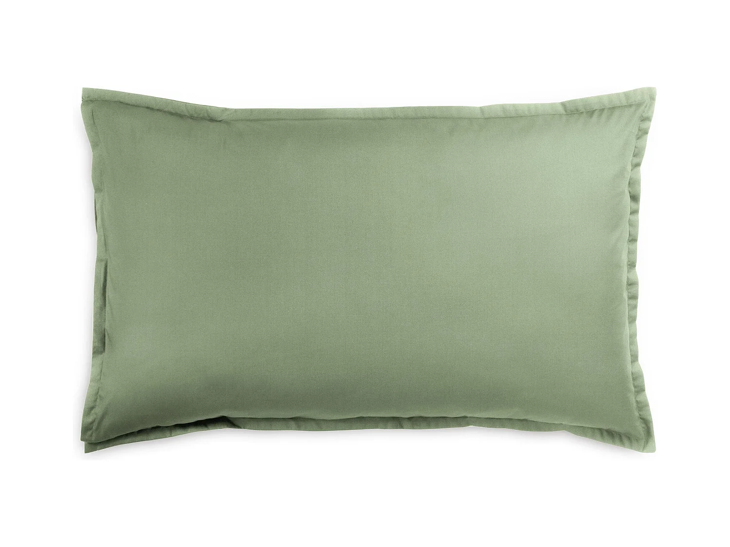 Federa in raso di cotone tinta unita verde salvia (50x80cm)