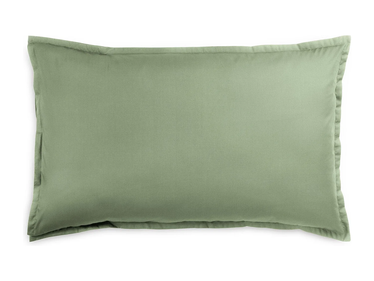 Federa in raso di cotone tinta unita verde salvia (50x80cm)