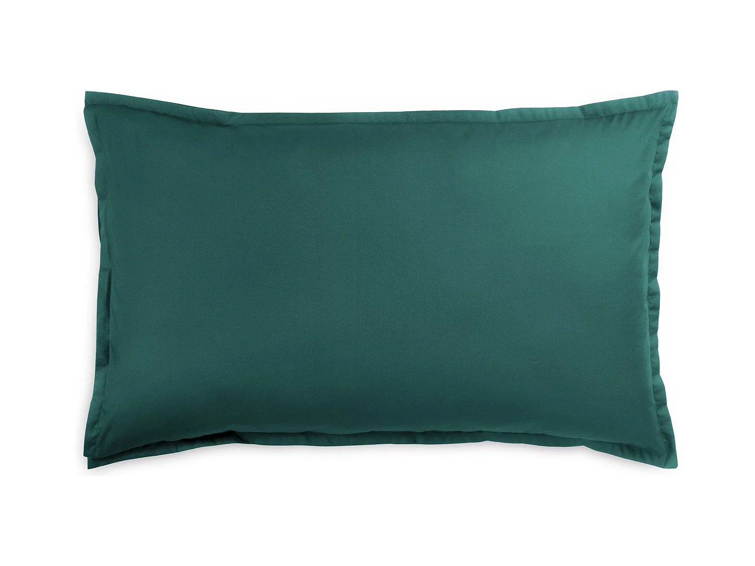 Federa in raso di cotone tinta unita verde scuro (50x80cm)