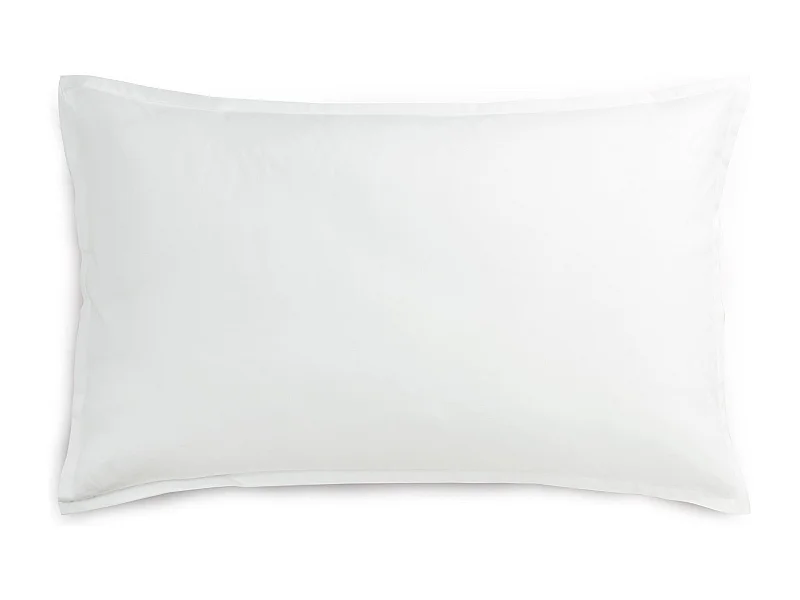 Federa in raso di cotone tinta unita bianco (50x80cm)