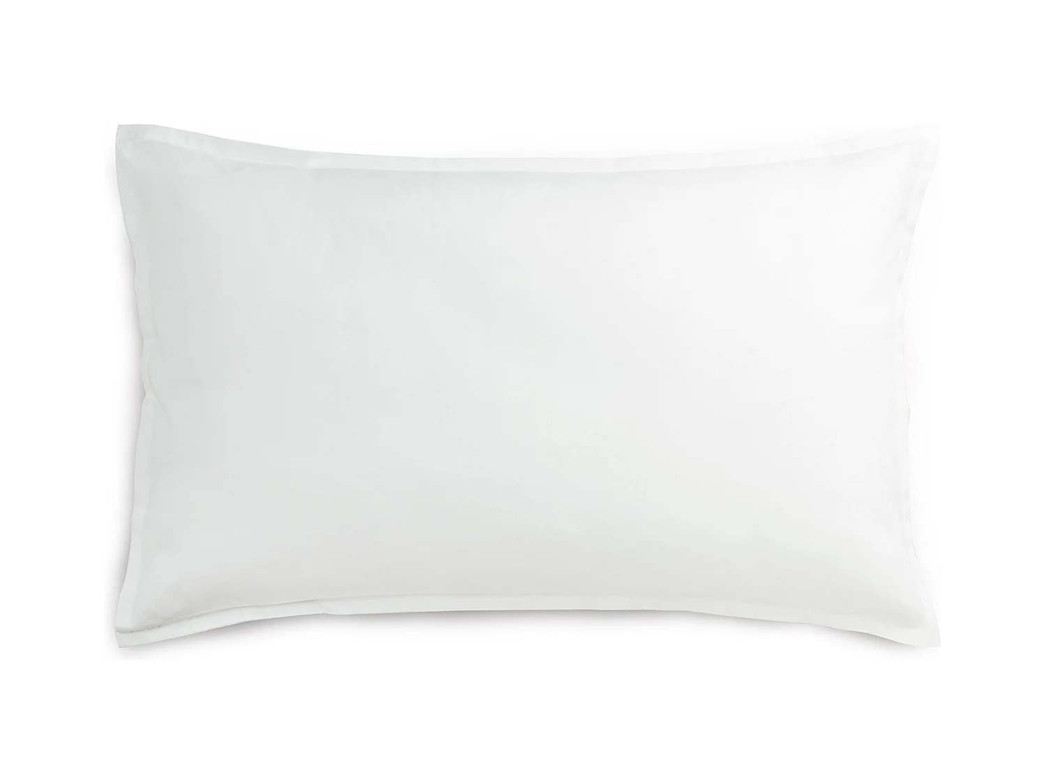 Federa in raso di cotone tinta unita bianco (50x80cm)