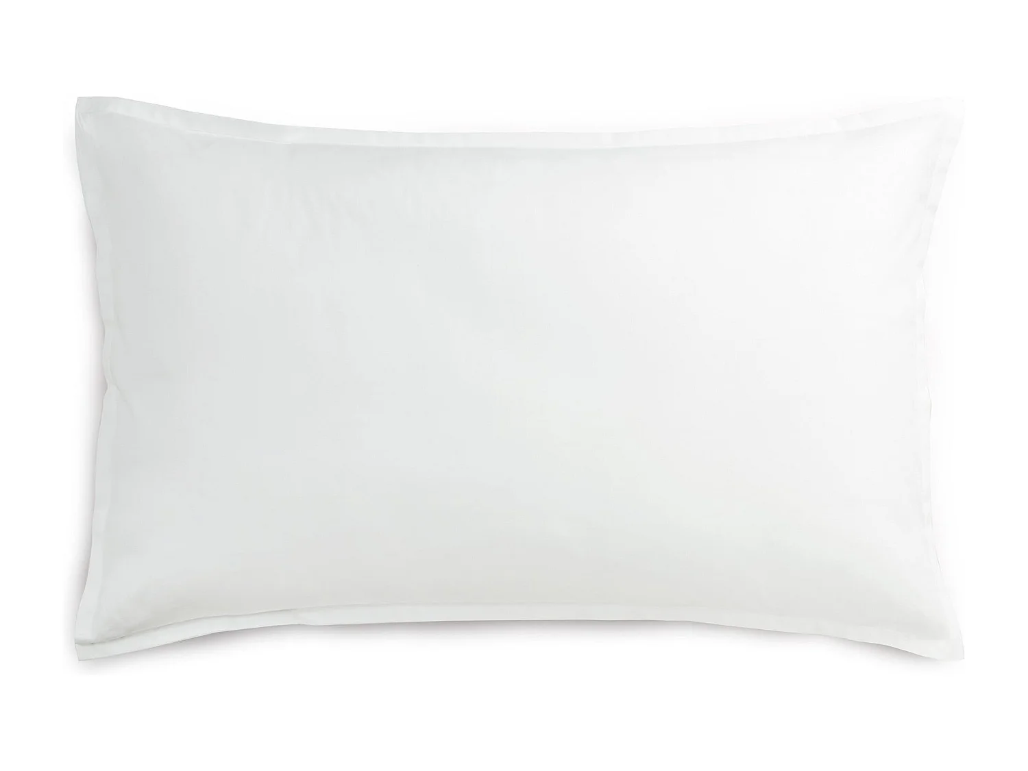 Federa in raso di cotone tinta unita bianco (50x80cm)