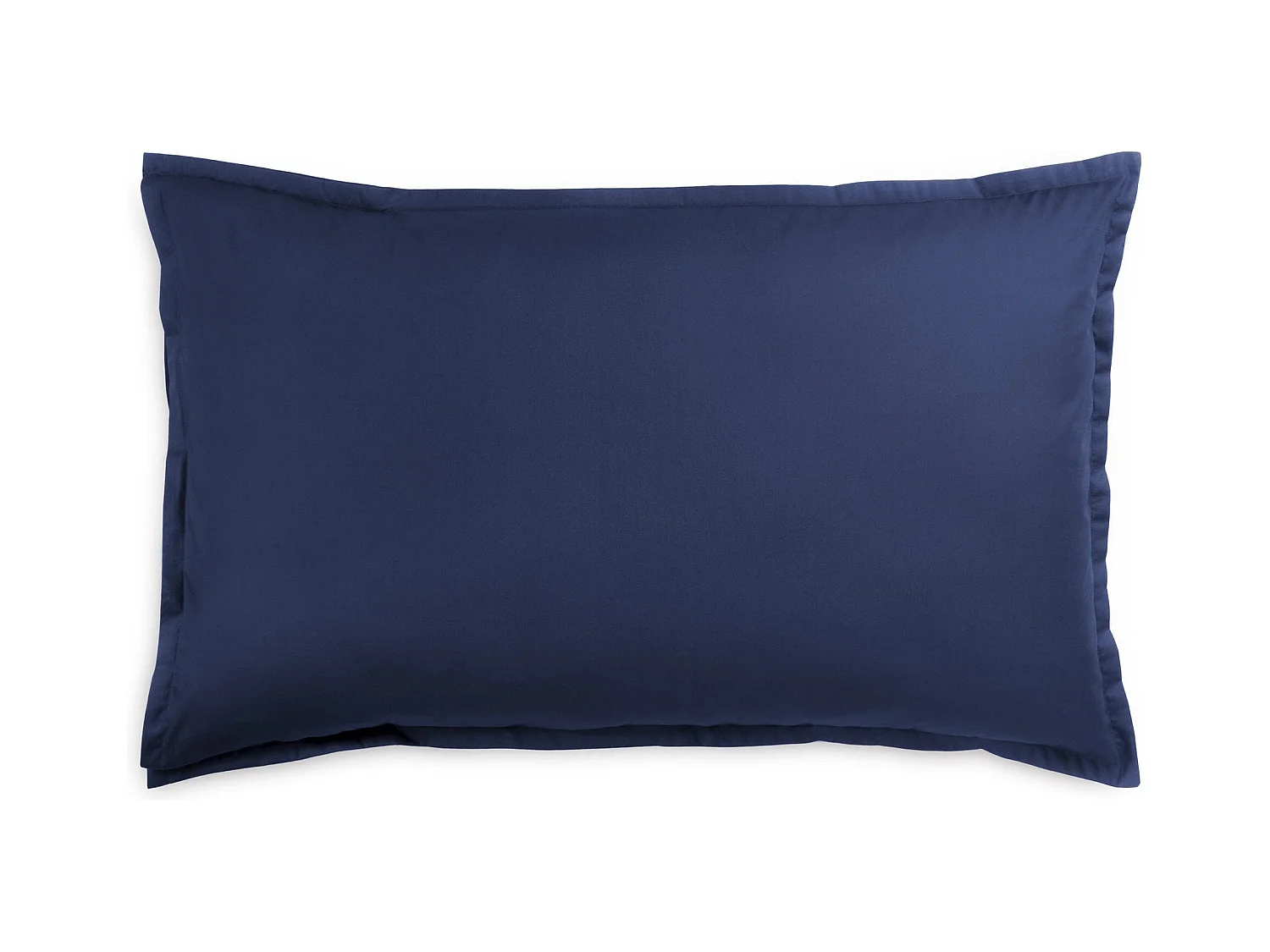 Federa in raso di cotone tinta unita blu navy (50x80cm)
