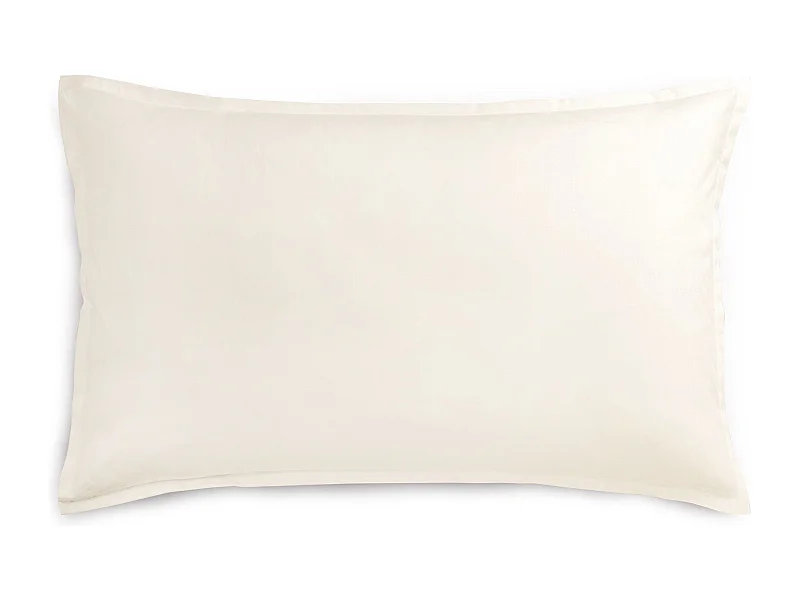 Federa in raso di cotone tinta unita avorio (50x80cm)