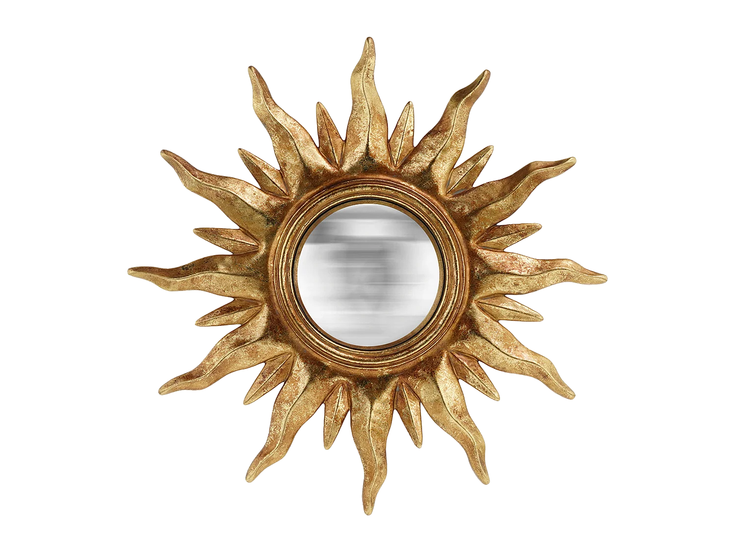 Miroir convexe soleil doré 31cm