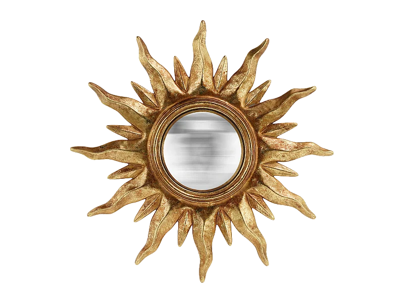 Miroir convexe soleil doré 31cm