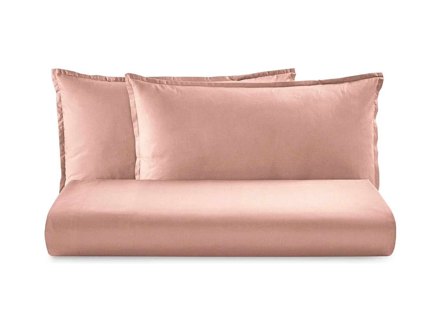 Parure lenzuolo in raso di cotone rosa (160x290cm)