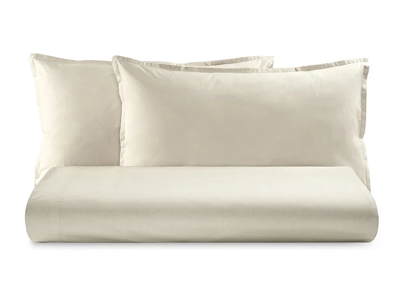 Parure lenzuolo in percalle di cotone grigio chiaro (250x290cm)