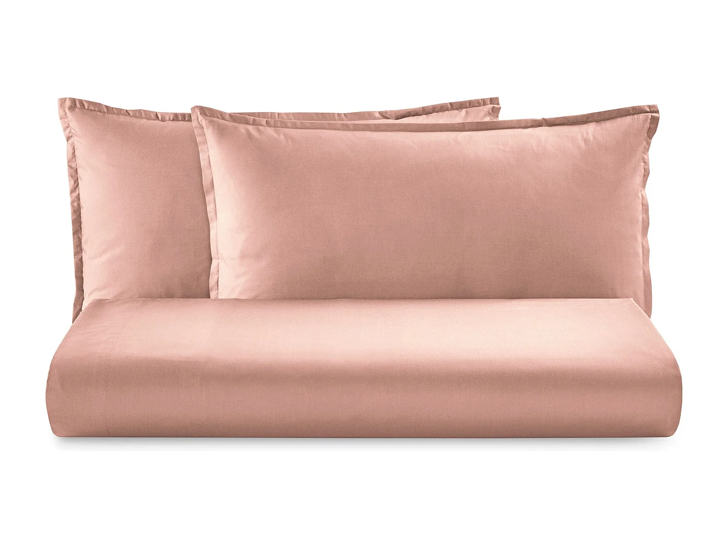 Parure lenzuolo in percalle di cotone rosa (160x290cm)