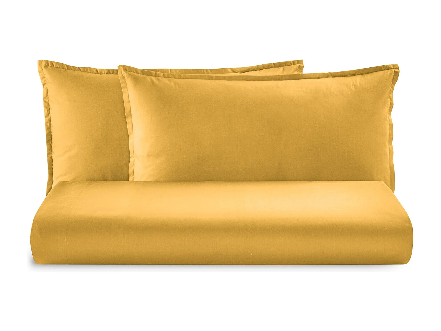 Parure lenzuolo in raso di cotone oro (250x290cm)