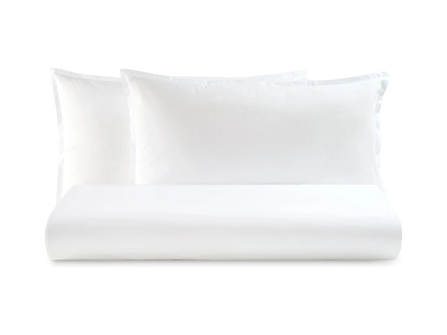 Parure lenzuolo in percalle di cotone bianco (200x290cm)