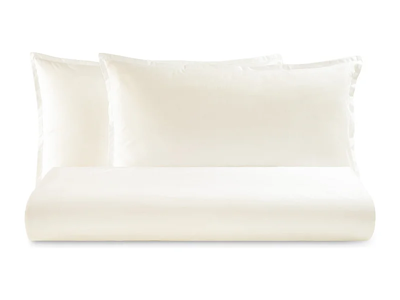 Parure lenzuolo in percalle di cotone beige (160x290cm)