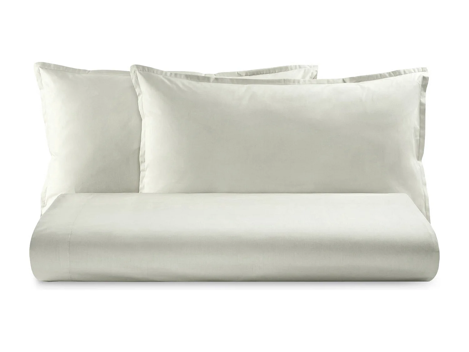 Parure lenzuolo in raso di cotone grigio chiaro (250x290cm)
