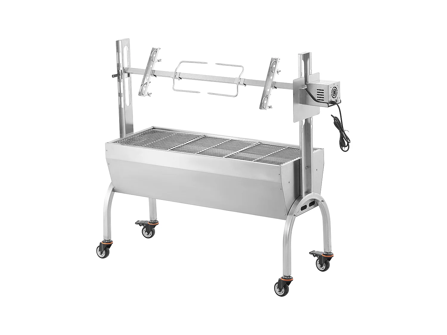 Rotisseriegrill, elektrische rotisserie met krachtige motor, gemaakt van duurzaam roestvrij staal, Grillbarbecue SucceBuy Spit Rotisserie BBQ